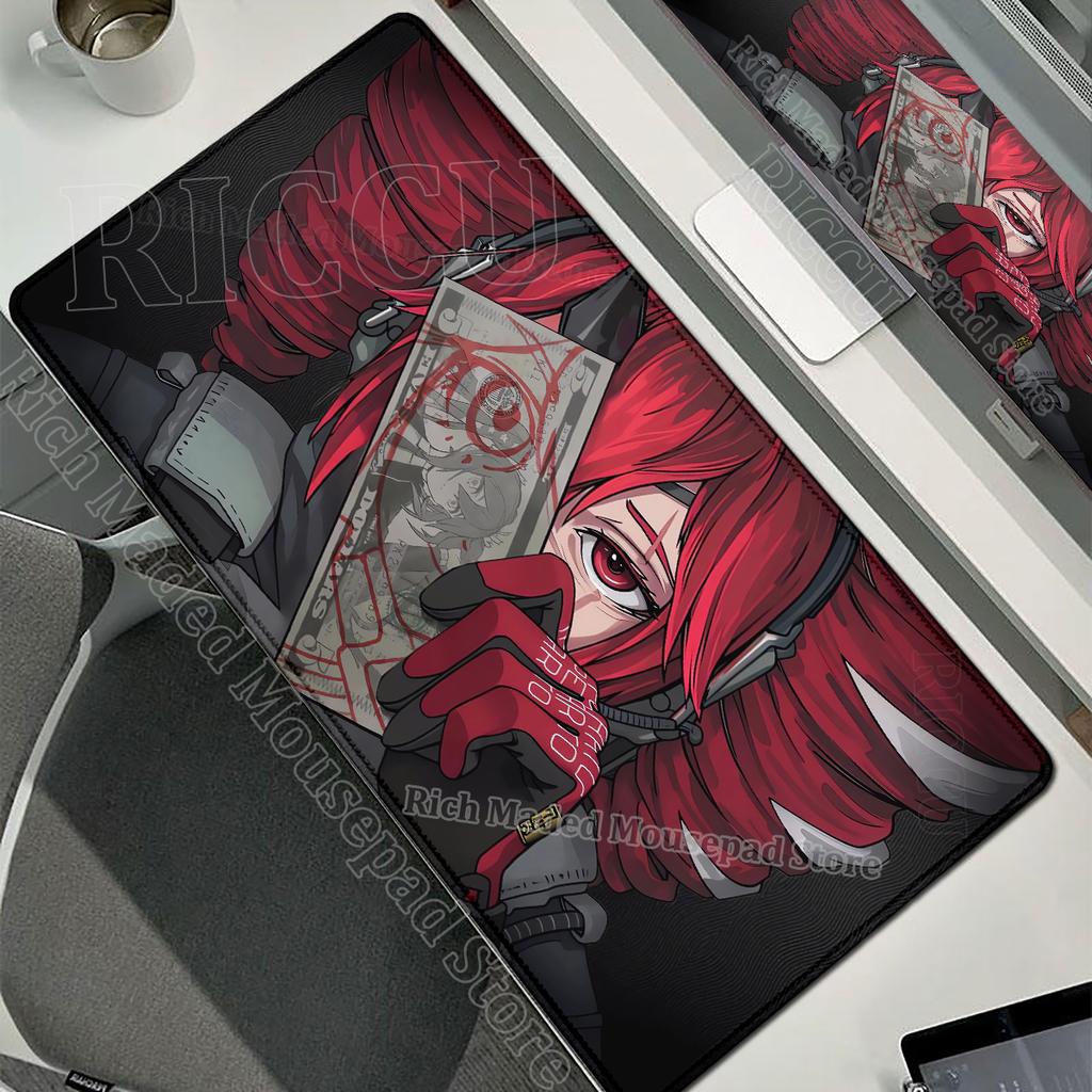 Anime Girl Gaming Mouse Pad K-Kasane Teto Large Mousepad LockEdge Computer Keyboard Tablepad XXL Desk Mat E-Sports Gaming Pads