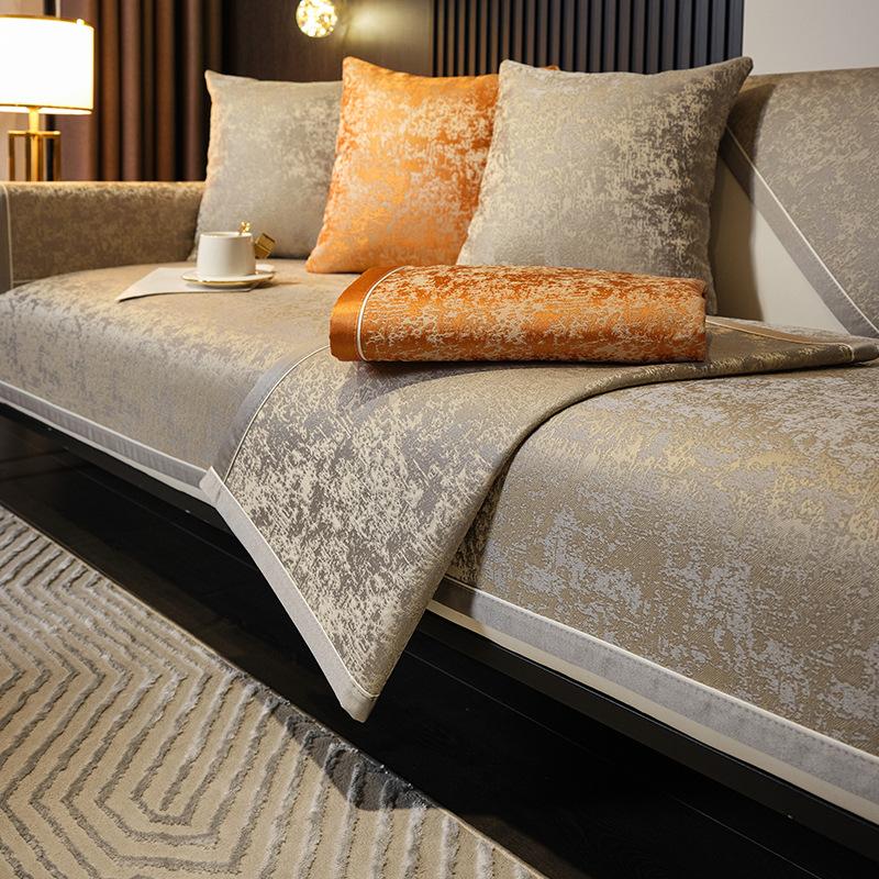 Light Luxury Sofa Cushion, Non-Slip, High-End Sofa Cover, All-Inclusive, Nordic Style, Simple Seat Cushion Cover, Universal In All Seasons