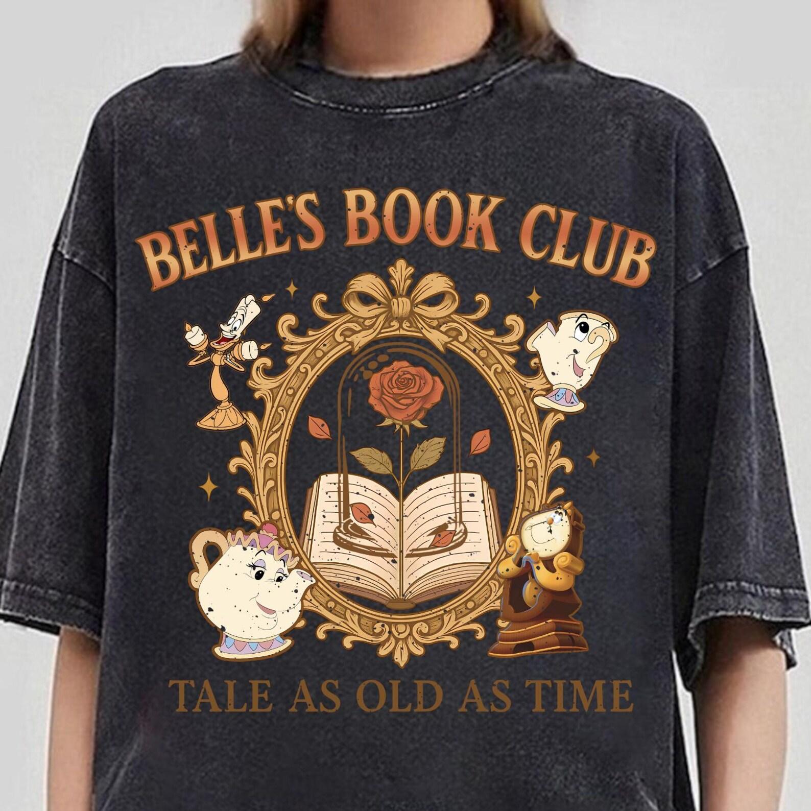 Belle s Book Café Shirt, Tale As Old As Time Beauty And The Beast, Belle s Book Club, Belle Princess Tee, Princess Belle s Book Cafe Tee 2XL