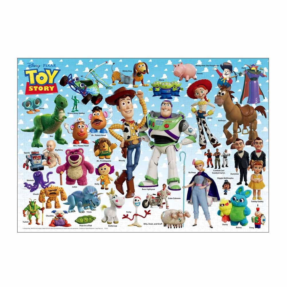 Tenyo [Made in Japan] 1000-Piece Jigsaw Puzzle Disney Toy StoryCharacter Collection (51x73.5cm) D-1000-894, Includes Glue, Spatula, and Service Card