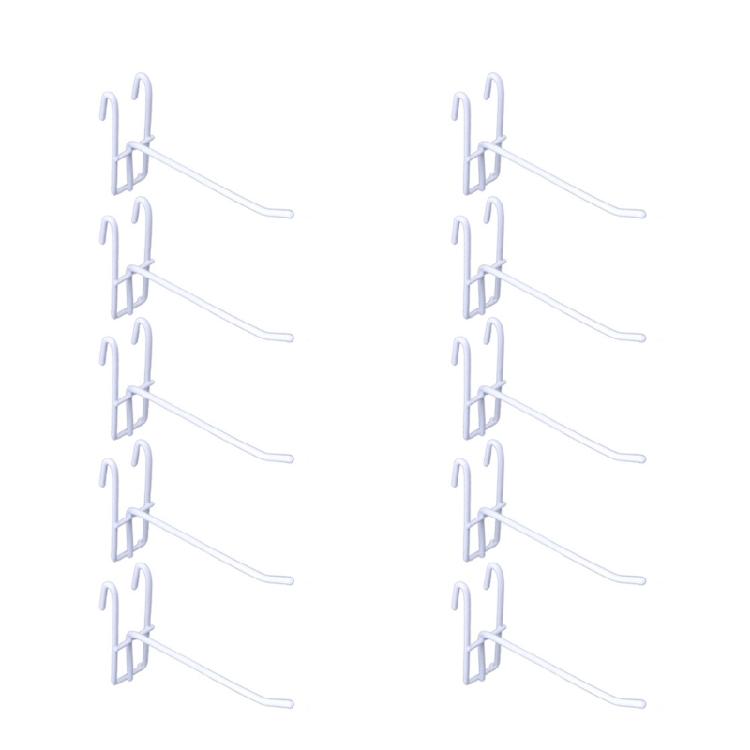 10Pcs Versatile Pegboard Hooks Grid Wall Mesh Retail Display Shop Peg Goods Shelf Minimalist Panel Pegboard Hooks