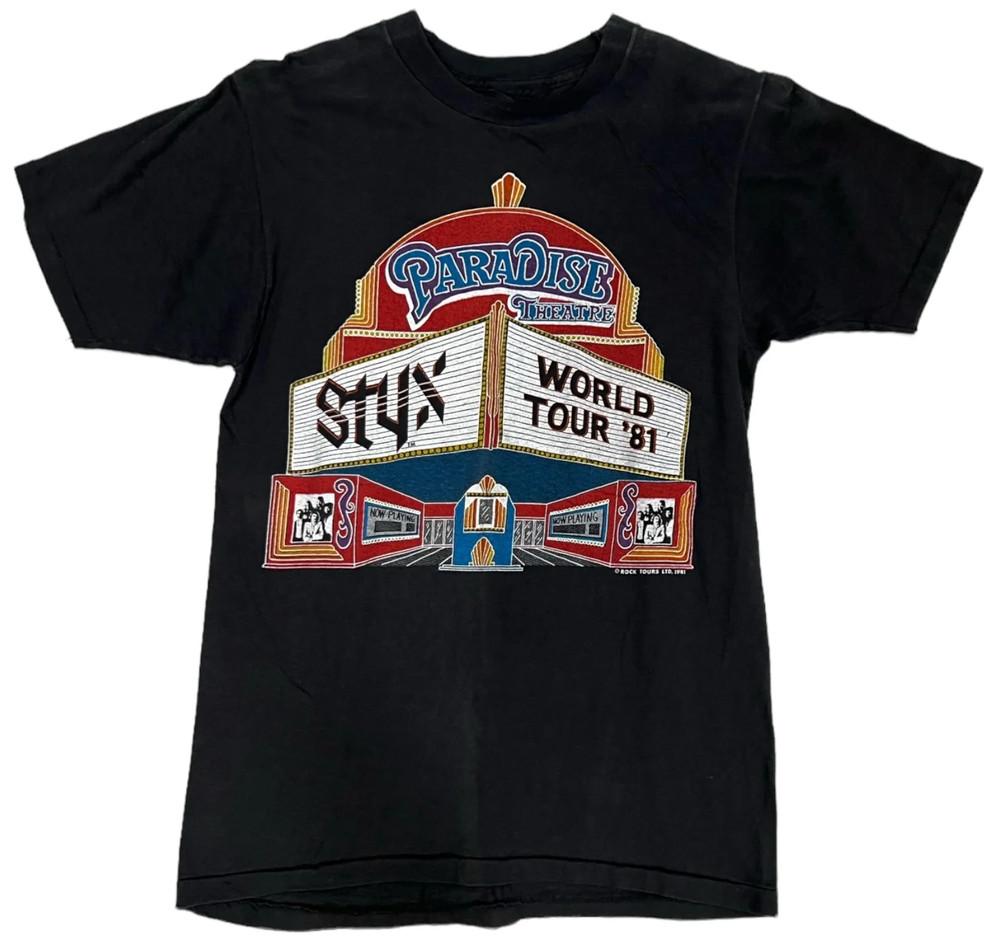 Hot  Styx World 81 Paradise theatre Black S-234XL T-shirt Best Gift C263 Unisex T-Shirt XL