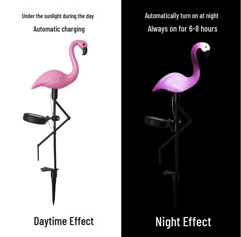 

Садовый светодиодный светильник на солнечной батарее «Фламинго» – Уличное декоративное втыкаемое освещение для двора