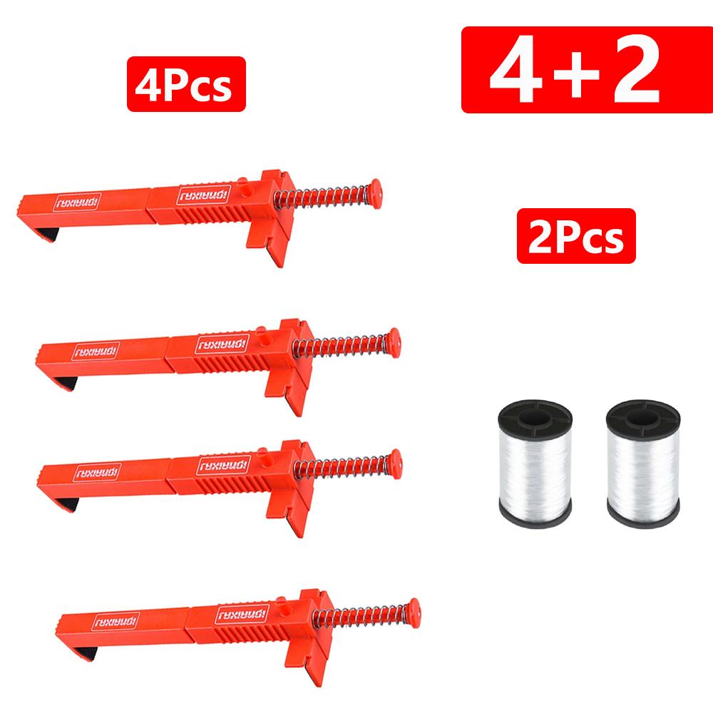 1-6pcs Bricklaying Wire Drawer Brick Liner Wall Building Wire Frame Brick Liner Runner Engineering Construction Tools