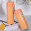 320/420ml 304 Stainless Steel Vacuum Flask, Portable Pocket Insulated Water Bottle with Carry Strap