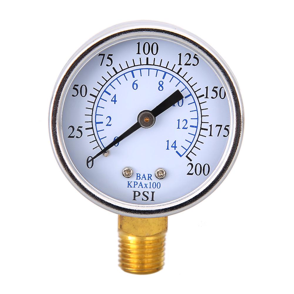70mm Pressure Measurement Dual Scale Dial 200 PSI Digital Display 1/4 NPT Bottom Mount Multiple Function for Air Gas Water Fuel