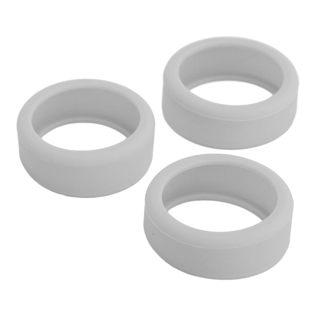 3PCS Silicone Ring Covers for Smart Ring Scratch Resistant Skin Friendly Elastic Ring Protector Protective Sleeve Grey M for Size 11 12 13