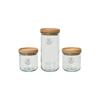 Set of 3 Storage Jars In 100% Recycled Glass 869702