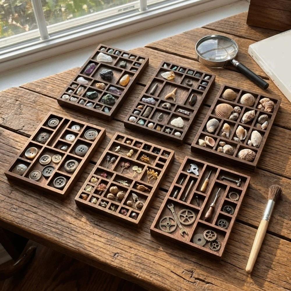 Miniature Crystal Mini Jewelry Holder Multi Compartments Dollhouse Shelf  Doll House Decor