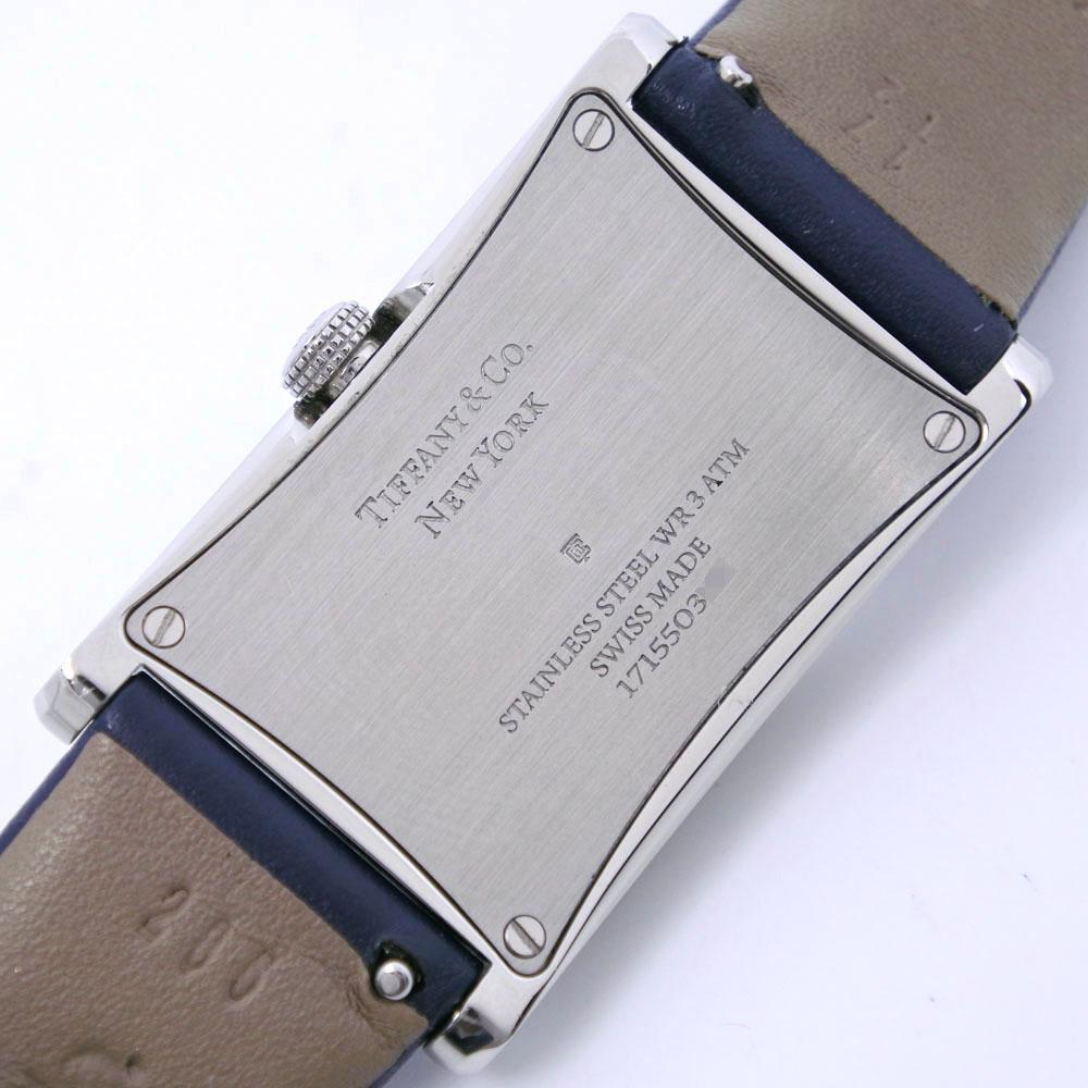 TIFFANY&Co. East West Mini Watches 36668694 Navy NavyDial Stainless Steel/leather Quartz Analog display Women Used