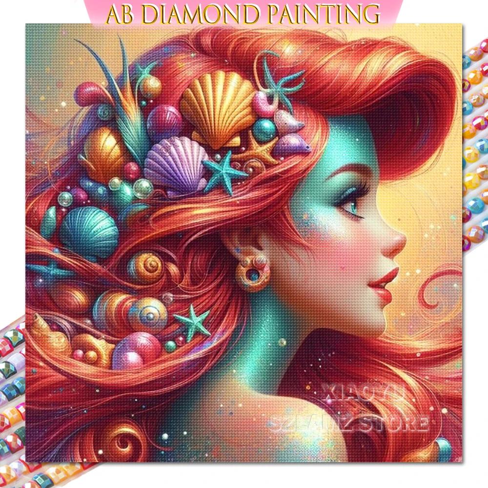 Princess Tiana Diamond Painting Kit AB Round Drills Art Embroidery Mosaic Handmade Gift New Wall Decoration Products