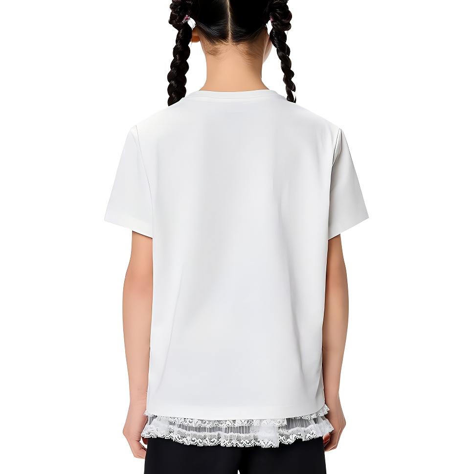PUMA Sportstyle T Shirt SS25 Pearl White 10201 Children Aged 3 7 Years Old 353225117001-10201