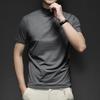 Cross-border Summer Solid Color Short-sleeved Fashion Bottoming Shirt Men's Tight Turtleneck T-shirt
