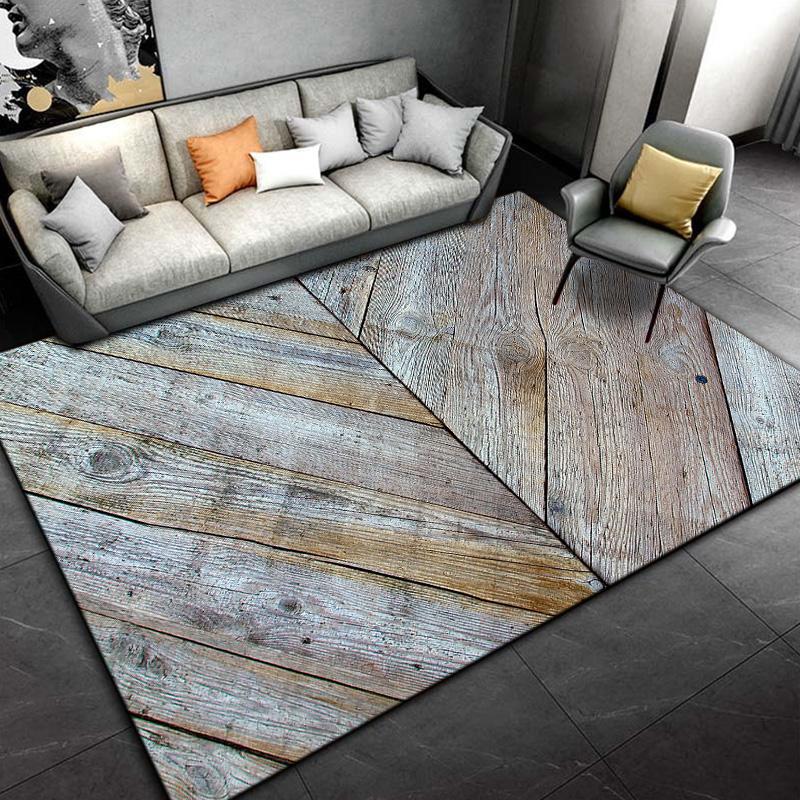 3D Wood Carpet for Bedroom Rug Long Kitchen Mat On The Floor Living Room Carpet Absorbent Non-slip Bathroom Area Rug Area Rug