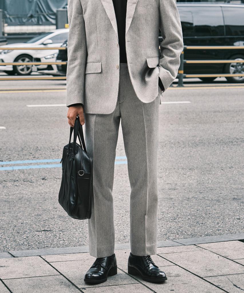 STCO Italy Fabio Corduroy Suit Set_Grey (Classic Fit)_Ssjwd95Set (B Type)