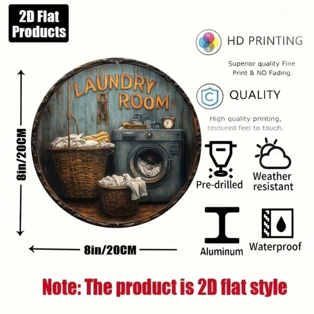 Vintage Laundry Room Metal Tin Sign Wall Decor Art Rustic Home