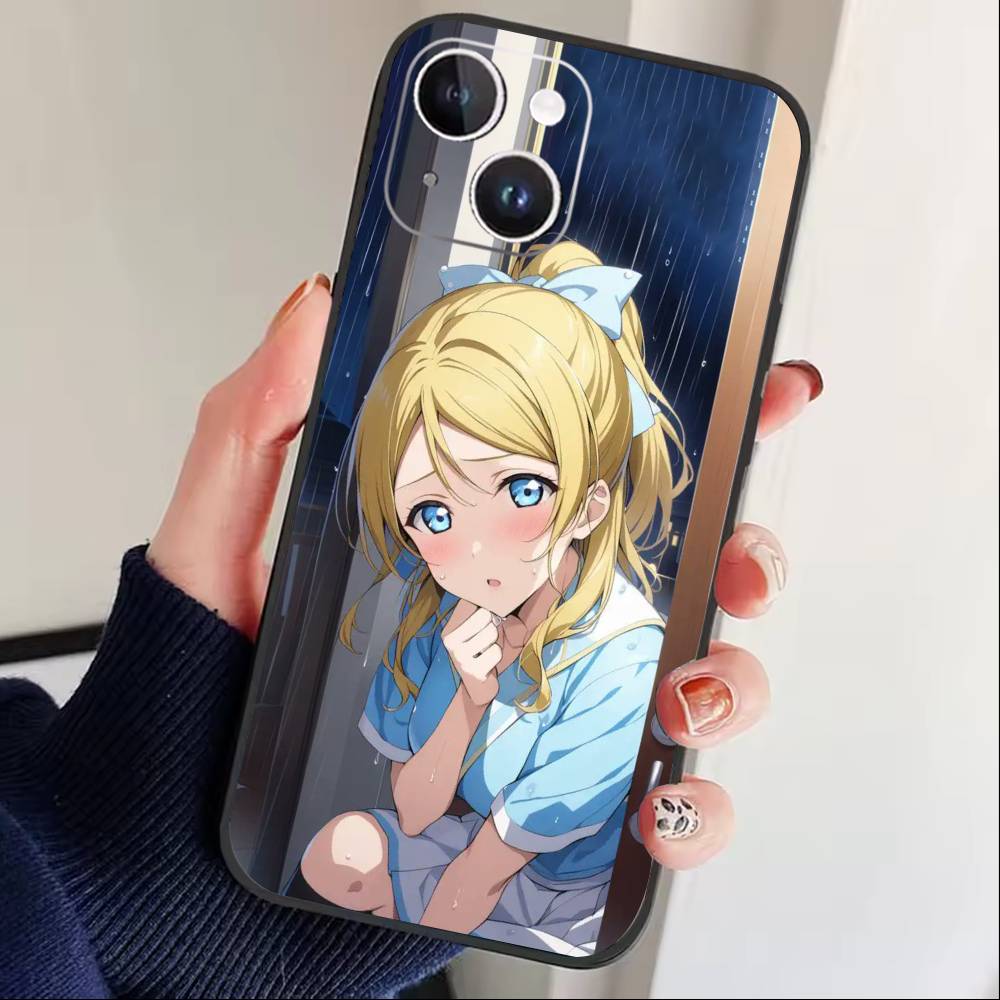 

Love Live Asaka Karin Phone Case For iPhone 17 16 15 14 13 12 Max Plus Silicone Black Cover iPhone16