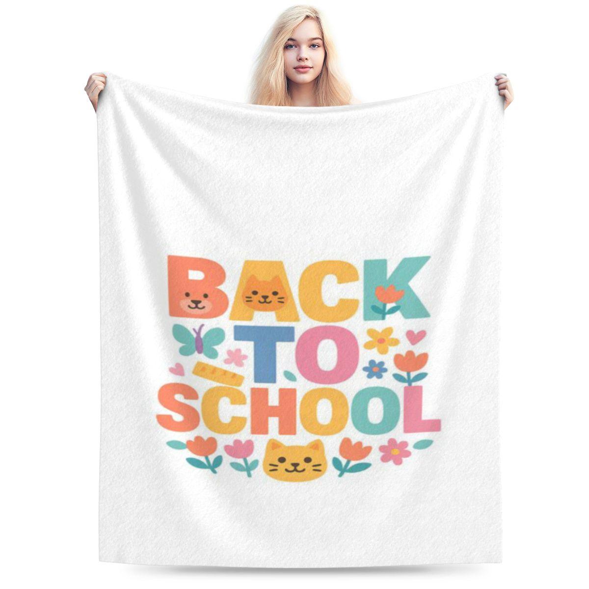 Back To School  Happy Cartoon Characters Personalized Warm Party An UltraSoft Micro Fleece Blanket 75x100cm 30x40in