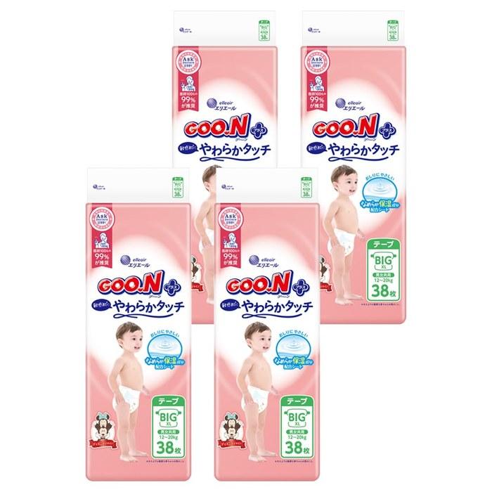 Goon Plus Tape Diapers Big Size (12-20kg) 152 Count (Disney Design)