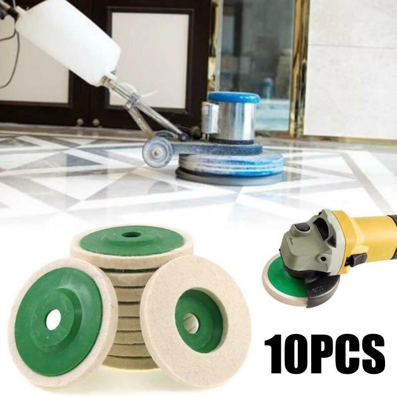 1-10pcs100mm Polishing Wool Wheel Grinding Disc 4" Industrial Wool Felt Wheel Metal Rust Removal Grinding Disc for Angle Grinder