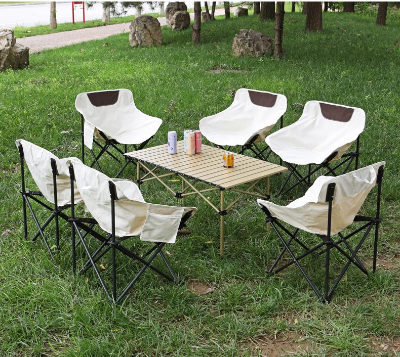 Tragbarer faltbarer Mondstuhl für den Außenbereich, Camping, Strand und Freizeit zum Skizzieren