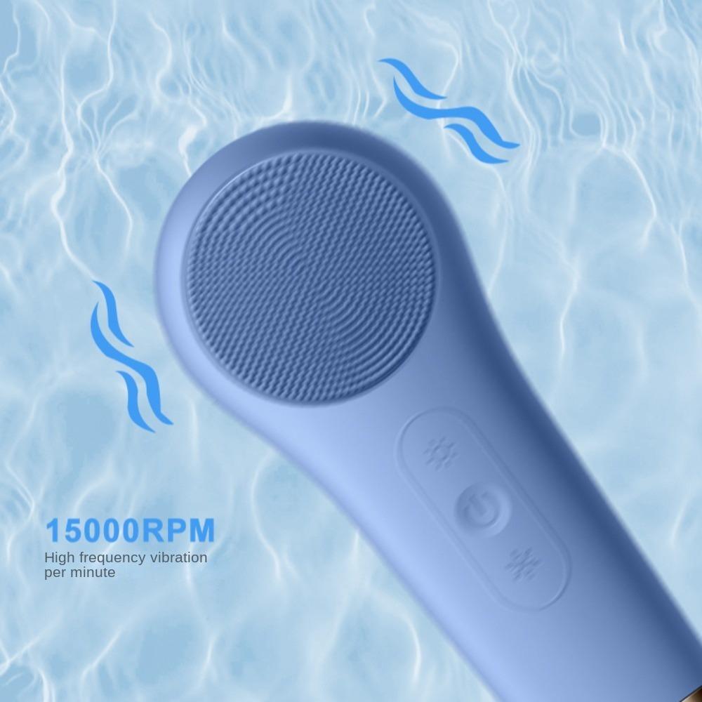 

Cold Compress Silicone Facial Cleanser ABS+Silicone Cleaning Instrument Electric Facial Cleanser