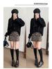 Retro Spicy Leopard Print Bodycon Woolen Skirt: Women's Slim High Waist A-line Autumn/Winter Style