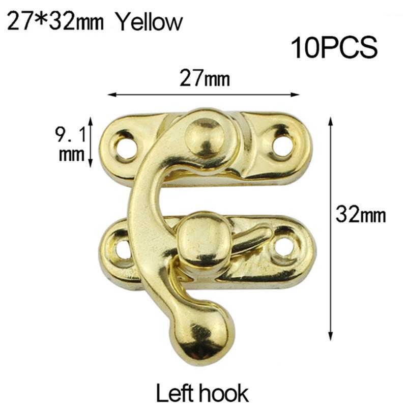 10 SZT/worek Vintage Metalowe Okucia Meblowe Drewniane Pudełko Skórzana Torba Okucia Dekoracyjne Zatrzaski Zamykające Zamek Kłódka Hasp Ze Śrubami