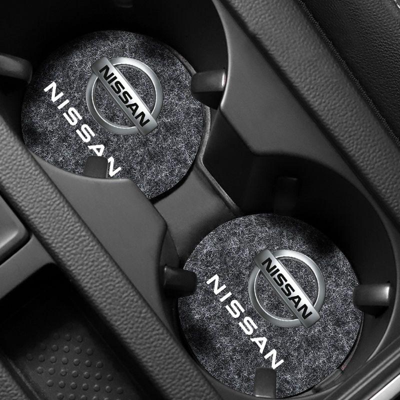 lfcsw2 Car Coaster Water Cup Non-Slip Mat Gadget Bling Accessories For Nissan murano Navara Qashqai x-trail Patrol NV200 note Frontier
