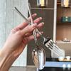 Western Food Tableware 304 Stainless Steel Slim Waist Handle Knife Fork Spoon Mirror Polished Dishwasher Safe Flatware