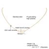 Thin Link Chain Necklace Carabiner Lock Pendant Cubic Zirconia One Stone Choker Necklace Women Valentine's Day Gift