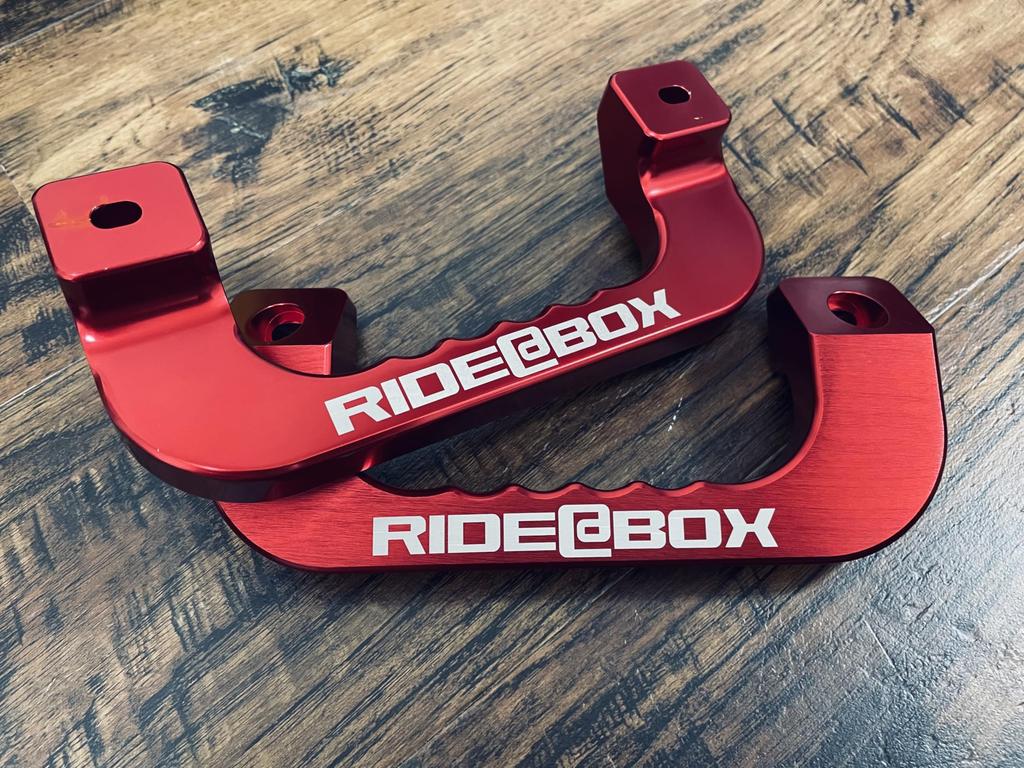 Assist Grips for Toyota Ace 200 Left and Right Red RIDE@BOX Hiace/Regius Series, Aluminum, Front, Set,