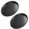 2Pcs Non Stick Pizza Pan Deep Thickened Carbon Steel Baking Pan for Kitchen Bakery10in