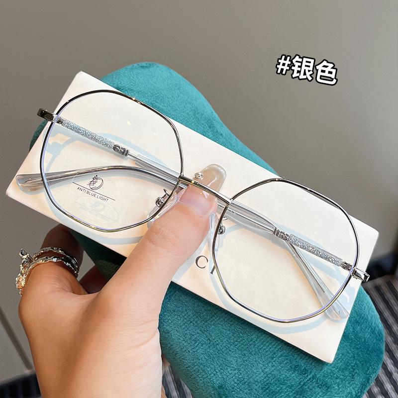 

Polygon Shape Men S Eyeglasses Frame Korean Style Anti Blue Light Women S Glasses Office Computer Woman Glass Frames