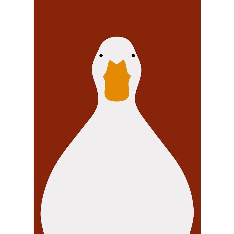 Cute Goose Wall Poster Canvas Printing Fashionable Aesthetics Natural Canvas Decoration Gifts Popular Room Home Villa Decoration