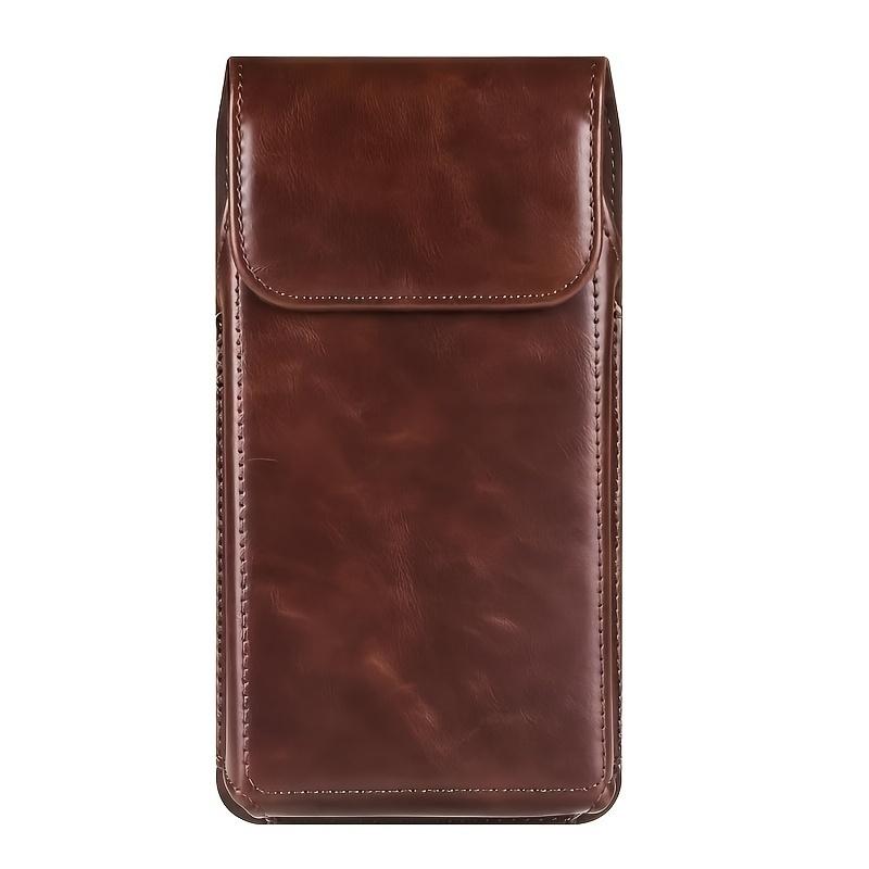 

Винтажный чехол для телефона Универсальный чехол для смартфона, Винтажный стиль Чехол на пояс для телефона Поясная сумка для делового повседневного стиля коричневый