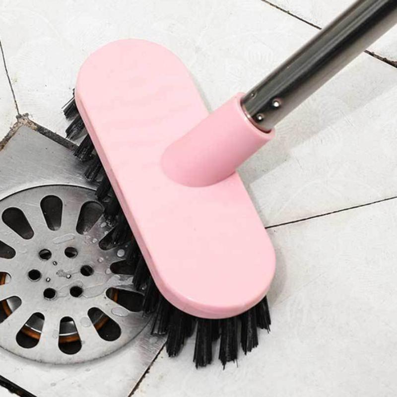 Floor Scrub Brush With Long Handle,Multi-Purpose Heavy Duty Hardwood Floor Scrubber,Cleaning Balcony Patio Garage Outdoor/Indoor