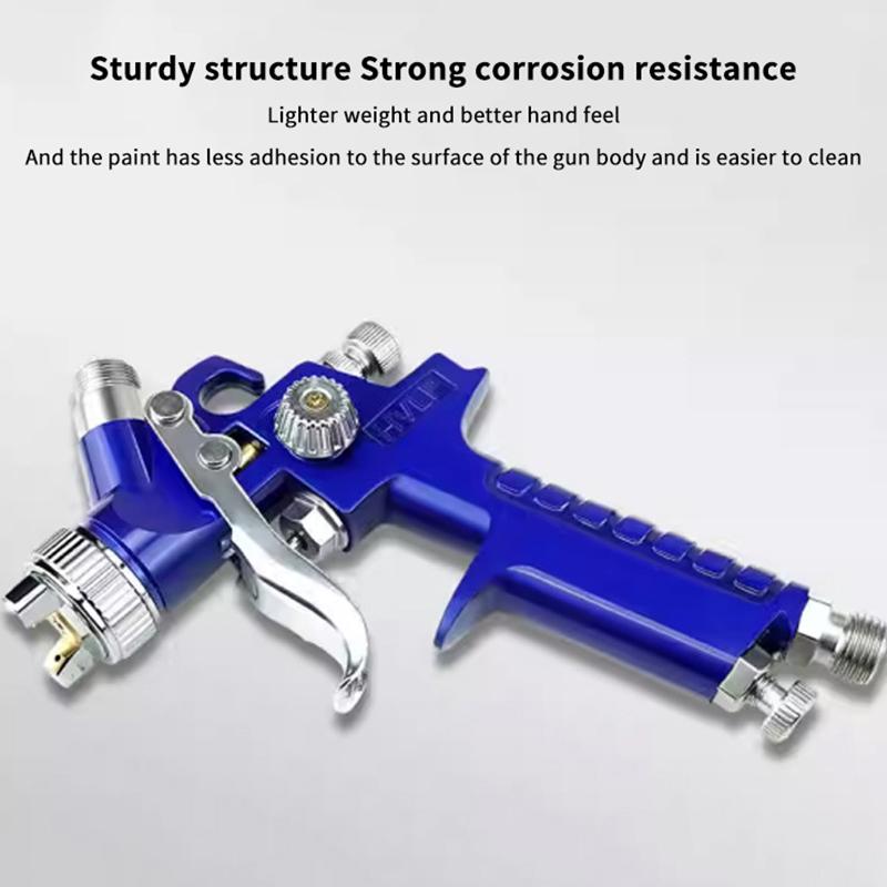 Professionelle HVLP-Spritzpistolen 0,8/1,0 mm Düse Mini 125 ccm Becher Spritzpistole Schwerkraft Airbrush Pneumatische Pistole zum Lackieren von Autos Aerograph