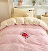 Sleep Grid (Student Season) A-class Ins Yarn Dyed Washed Cotton Pure Cotton Student Bed Three Piece Set