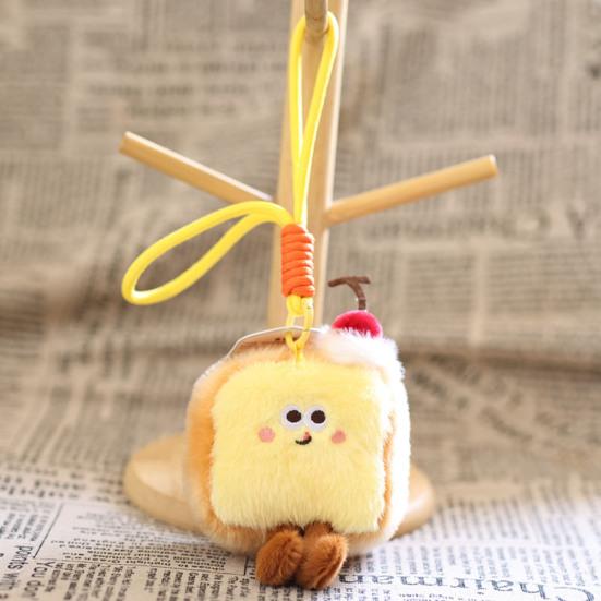 Cute Cake Plush Keychain, Soft Dessert Stuffed Animal Pendant, Kawaii Afternoon Tea Key Ring for Bag Backpack, Gift for Girls