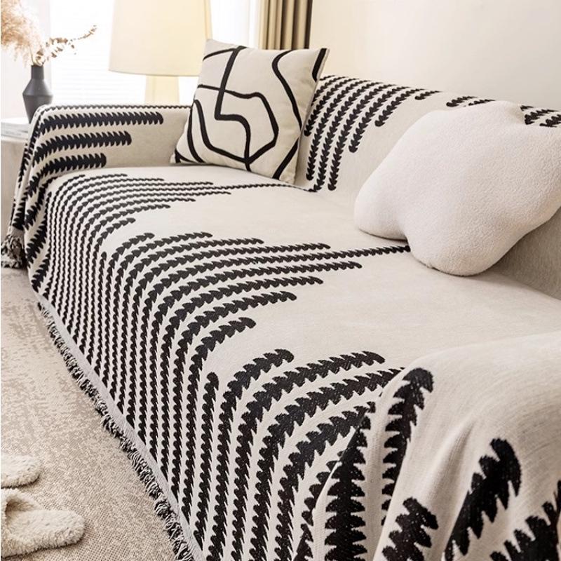 Chenille Anti-Scratch Sofa Cushion Cover & Throw Blanket - Universal, Four Seasons