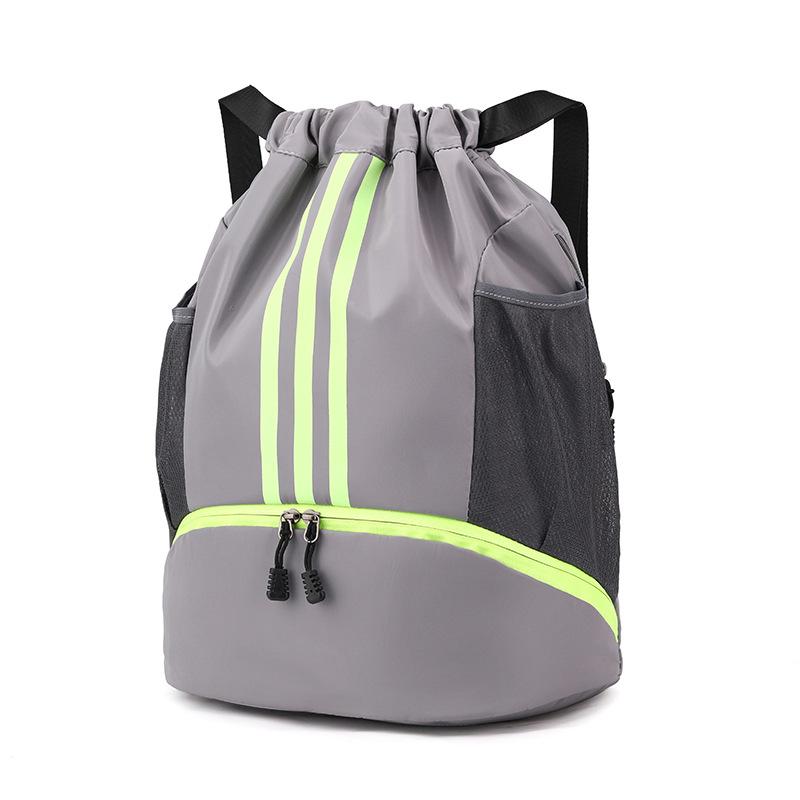 New bundle backpack, light outdoor mountaineering sports bag for men and women, basketball backpack, Oxford cloth drawstring backpack. серый