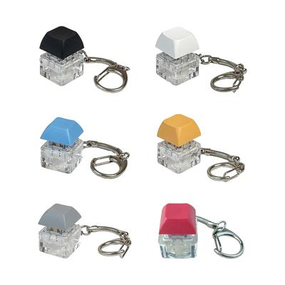 Schlüsselschalter Schlüsselanhänger Schafttester Mechanische Tastatur Zappelknopf Zappelknopf Fingerspielzeug Linderung Stress Geschenke für Erwachsene
