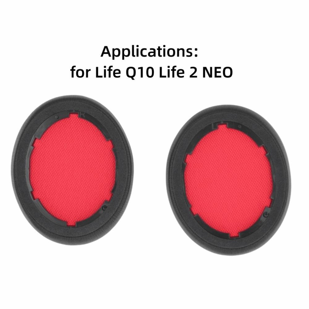 2PCS Protein Leather Noise Isolation Ear Cushions for Anker Soundcore Life Q10 Life 2 NEO