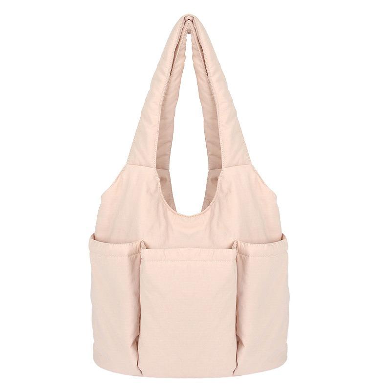 Canvas large-capacity tote bag women's new multi-pocket commuter shoulder bag to work portable tote bag
