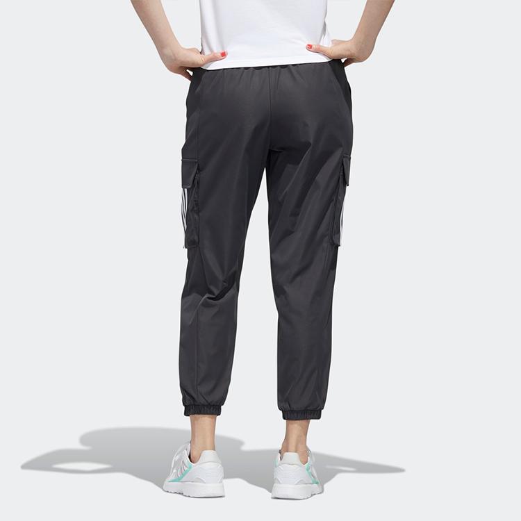 Adidas Neo Casual Cargo Joggers With Side Pockets Mothers Day Gift Women Bottoms Black GL6071