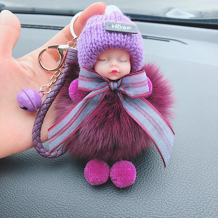 

Корейский брелок-бантик: Кукла-щурка с подвеской из лисьего меха — уникальный японский и корейский подарок