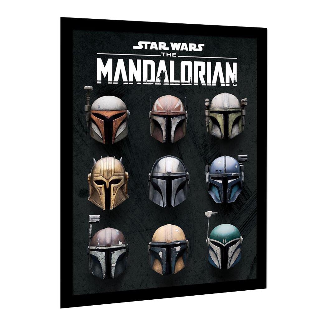 Star Wars The Mandalorian Helmet Framed Print