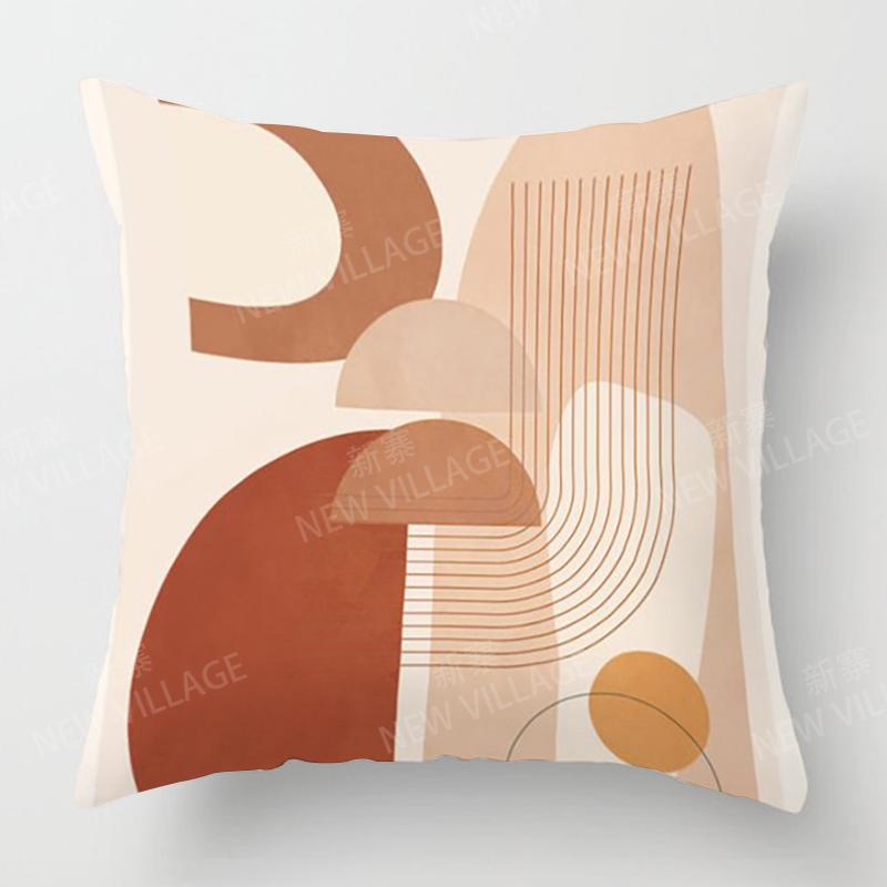 Nordic Modern Luxury Home Decor Autumn Pillowcase Sofa Cushion Cover 45X45Cm 45*45 50X50 60X60Cm 40X40 35X35 Abstract Geometric