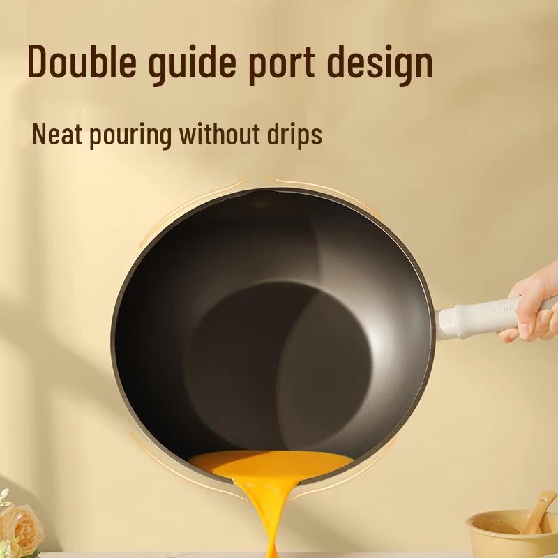 CUIDAHUANG 26cm Titanium Alloy Non-Stick Wok